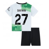 Liverpool Darwin Nunez #27 Fußballbekleidung Auswärtstrikot Kinder 2023-24 Kurzarm (+ kurze hosen)